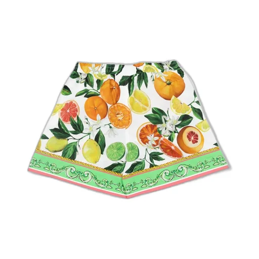 Dolce & Gabbana Kids Lemon And Orange Printed Poplin Shorts