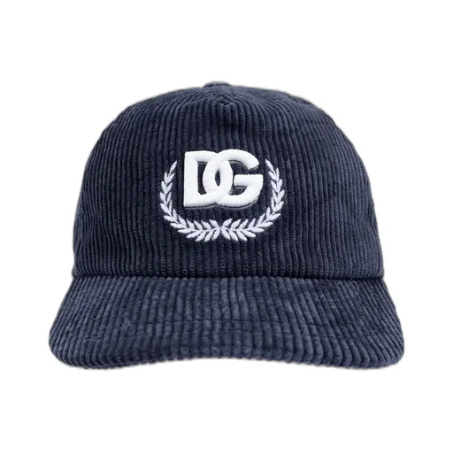 Dolce & Gabbana Kids Logo Embroidered Corduroy Baseball Cap