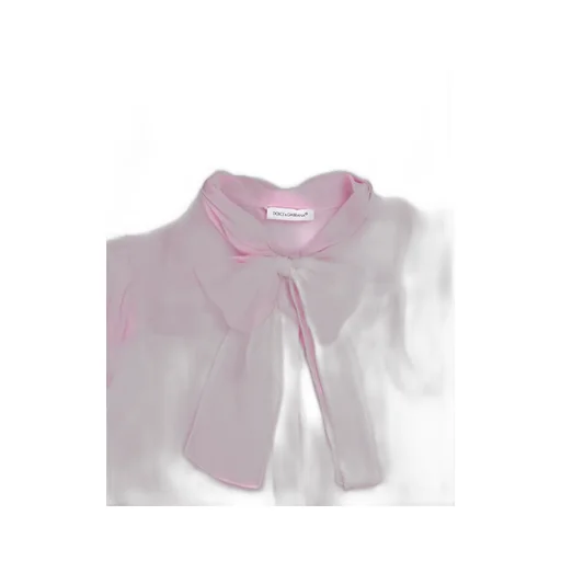 Dolce & Gabbana Kids Pussy-Bow Detailed Chiffon Sheer Blouse