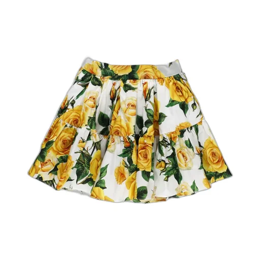 Dolce & Gabbana Kids High-Waist Floral-Printed Skirt