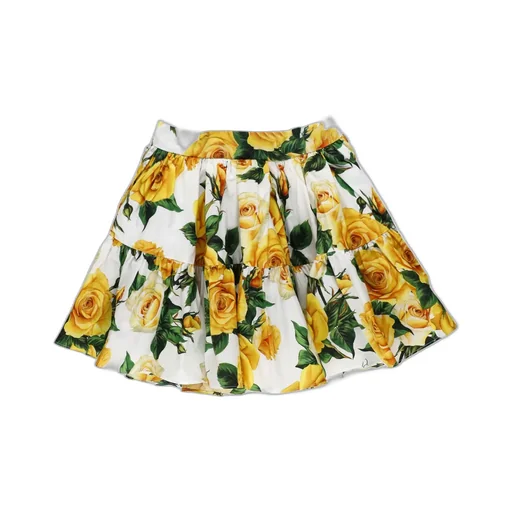 Dolce & Gabbana Kids High-Waist Floral-Printed Skirt