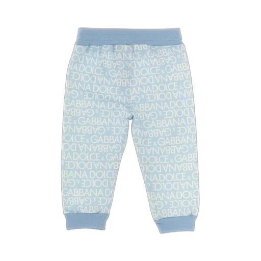 Dolce & Gabbana Kids All-Over Logo Printed Jersey Jogging Pants