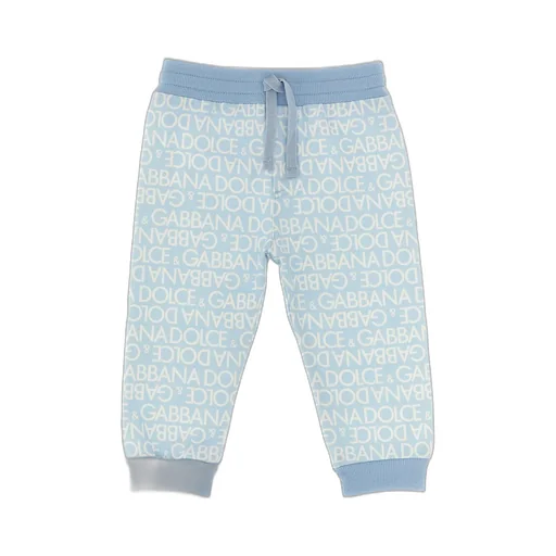 Dolce & Gabbana Kids All-Over Logo Printed Jersey Jogging Pants