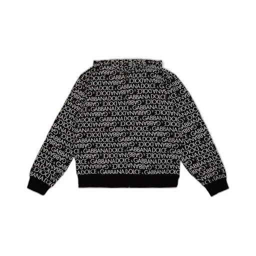 Dolce & Gabbana Kids Allover Logo-Printed Zip-Up Hoodie