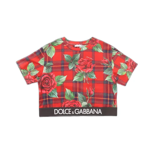 Dolce & Gabbana Kids Branded Elasticated Waistband Interlock T-Shirt