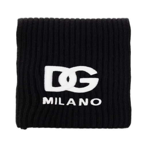 Dolce & Gabbana Kids Logo Embroidered Knitted Scarf