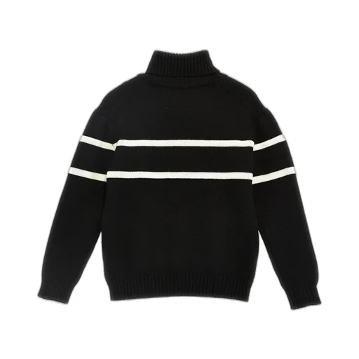 Dolce & Gabbana Kids Logo Intarsia-Knit High-Neck Jumper
