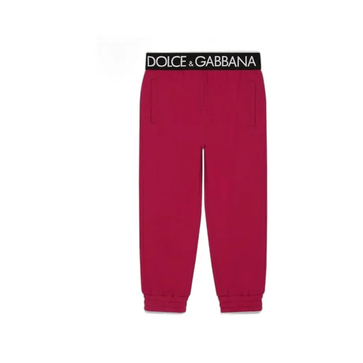 Dolce & Gabbana Kids Logo Waistband Pants