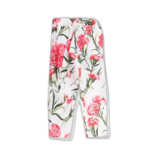 Dolce & Gabbana Kids Floral-Printed Pleated Trousers