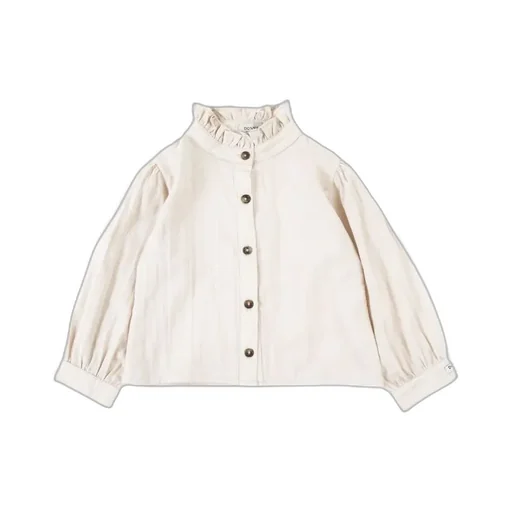 Donsje Ruffled Collar Button-Up Top