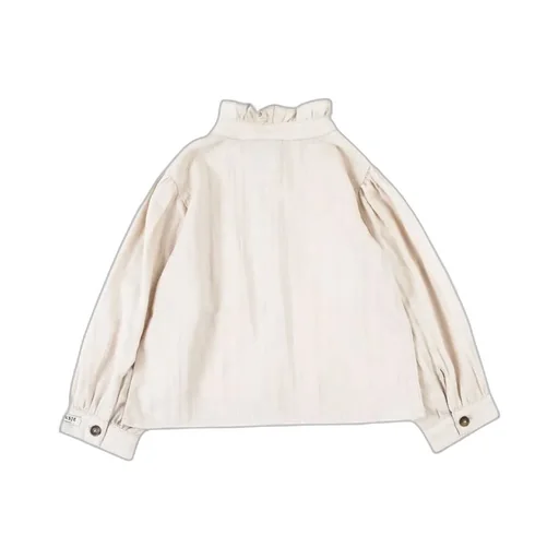 Donsje Ruffled Collar Button-Up Top