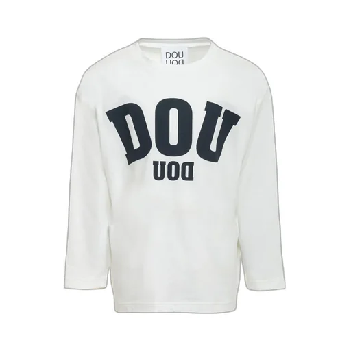 Douuod Kids Logo Printed Long-Sleeved Shirt