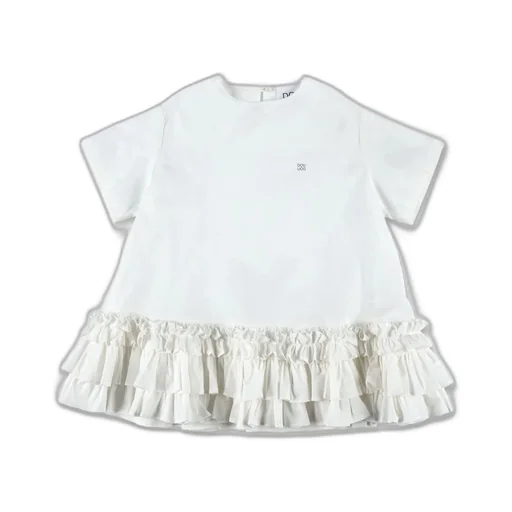 Douuod Kids Flounced Woven Dress
