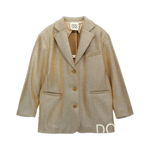Douuod Kids Long Sleeved Metallic Effect Blazer