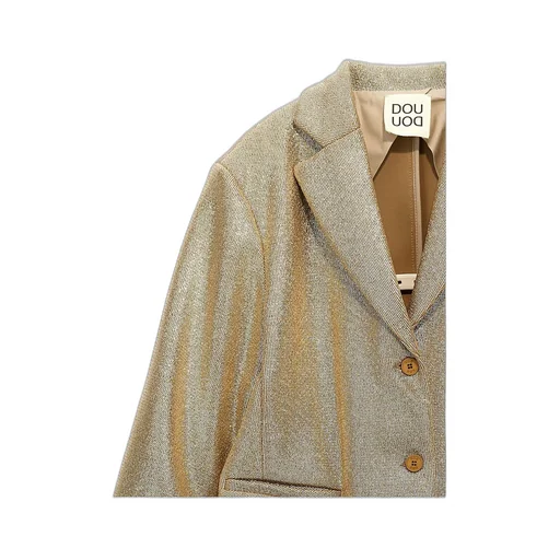 Douuod Kids Long Sleeved Metallic Effect Blazer