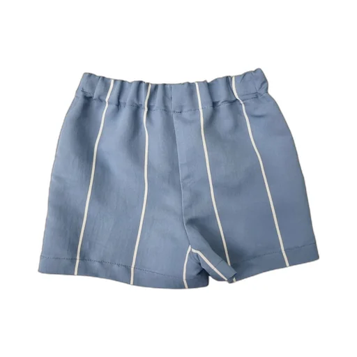 Douuod Kids Mid-Rise Striped Straight-Leg Shorts