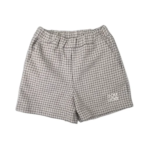 Douuod Kids Logo-Printed Checked Shorts
