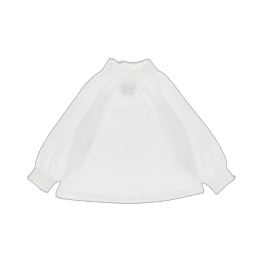Douuod Kids Shirred-Collar Elasticated Cuffs T-Shirt