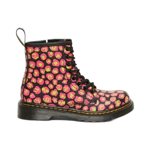 Dr. Martens Kids Leopard Print Lace-Up Boots