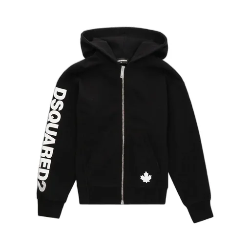 Dsquared2 Kids Logo Printed Zipped Hoodie