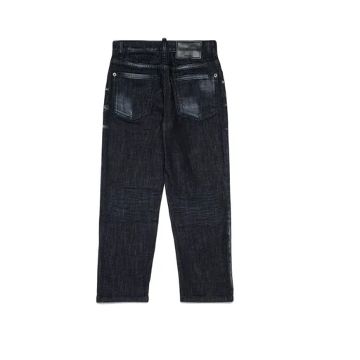 Dsquared2 Kids Logo Patch Distressed Jeans