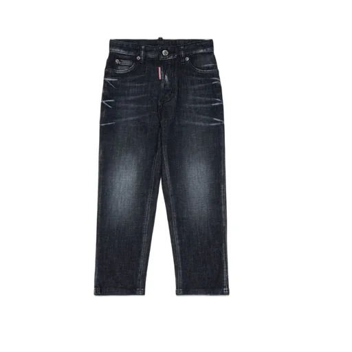 Dsquared2 Kids Logo Patch Distressed Jeans