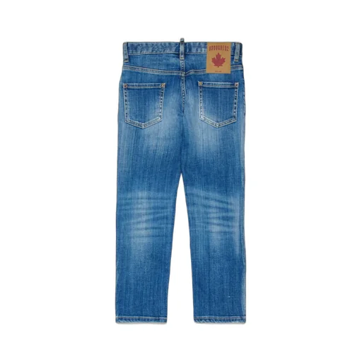 Dsquared2 Kids Stanislav Distressed Logo Patch Jeans