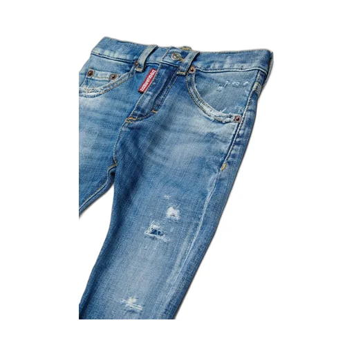 Dsquared2 Kids Logo Patch Distressed Jeans