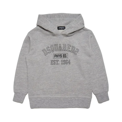 Dsquared2 Kids Logo Printed Straight Hem Hoodie
