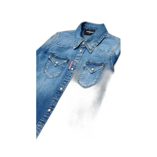 Dsquared2 Kids Logo Tag Denim Shirt