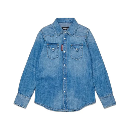 Dsquared2 Kids Long-Sleeved Denim Shirt