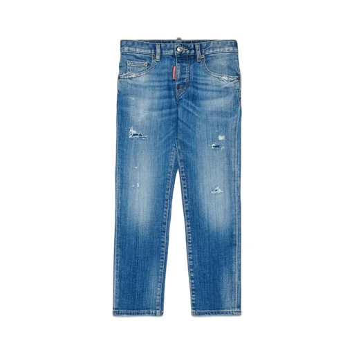 Dsquared2 Kids Stanislav Distressed Logo Patch Jeans