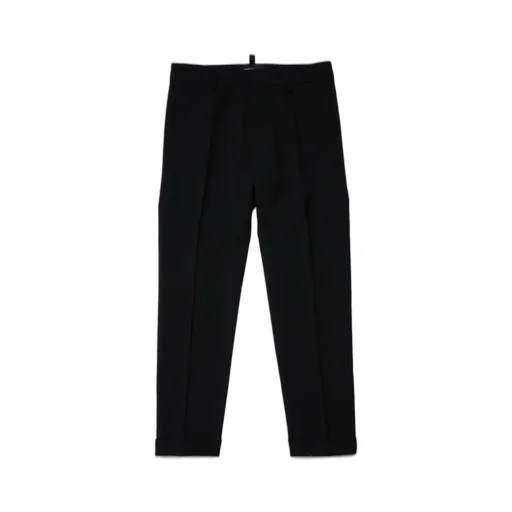 Dsquared2 Kids Logo-Plaque Tapered-Leg Tailored Trousers