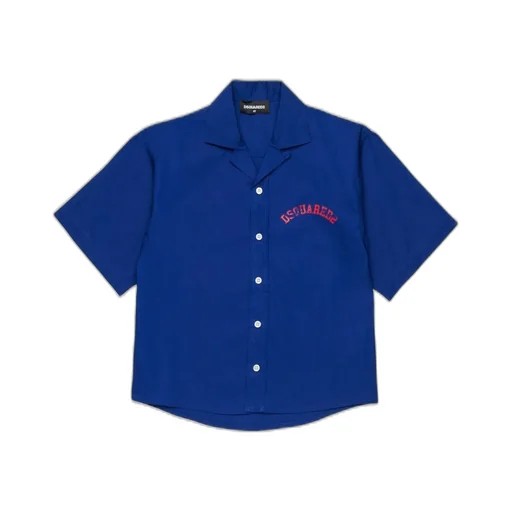 Dsquared2 Kids Logo Printed Short Sleeved Shirt