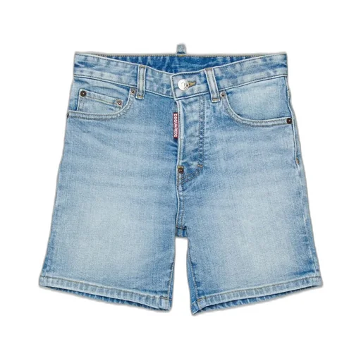 Dsquared2 Kids Logo Patch Denim Shorts