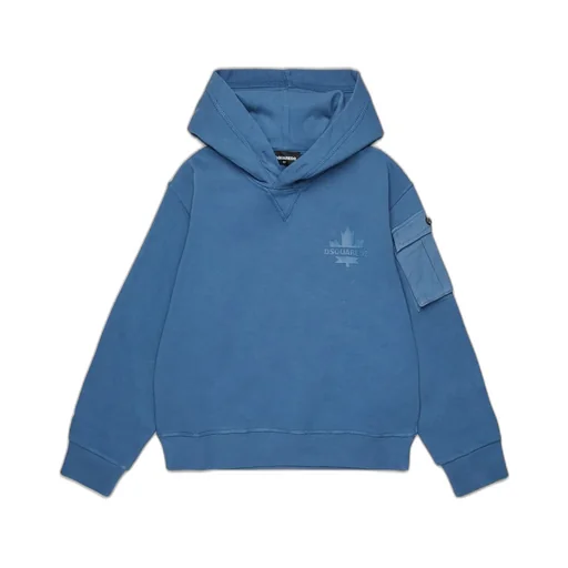 Dsquared2 Kids Long Sleeved Rubberised Logo Hoodie