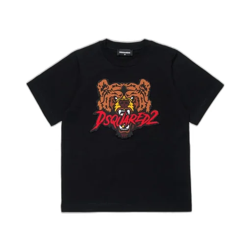 Dsquared2 Kids Bear Embroidered Crewneck T-Shirt