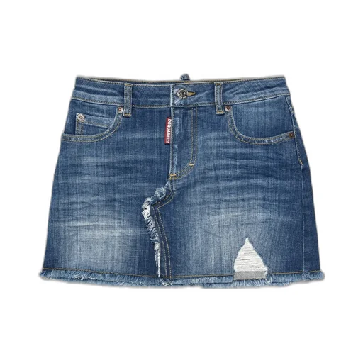 Dsquared2 Kids Distressed Denim Skirt