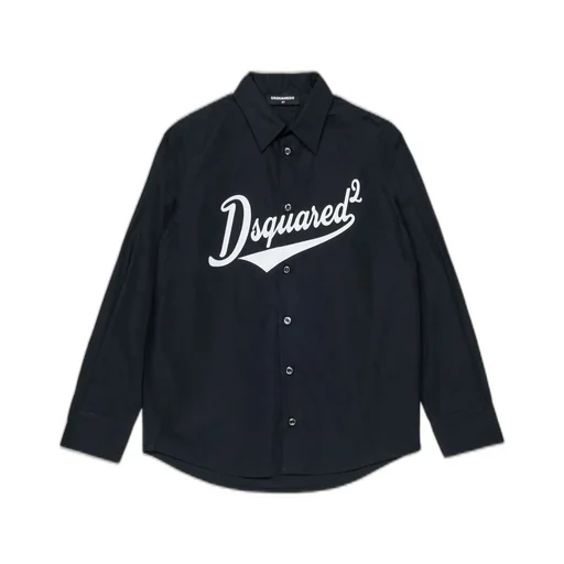 Dsquared2 Kids Logo Printed Long Sleeved Shirt