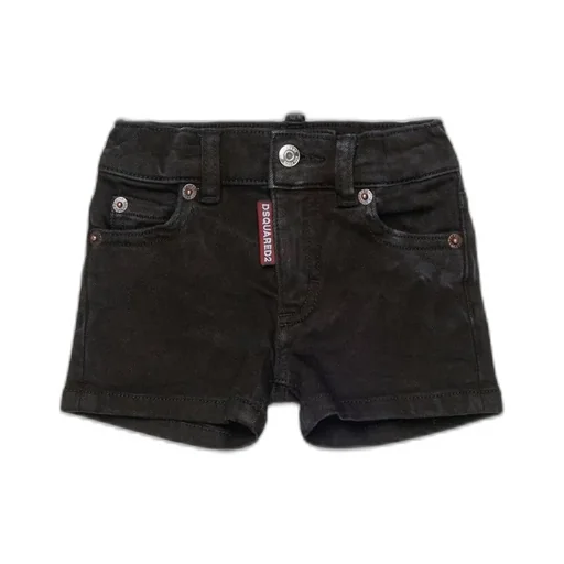 Dsquared2 Kids Logo Printed Denim Shorts