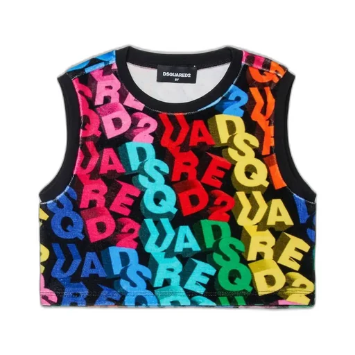 Dsquared2 Kids All-Over Logo-Printed Tank Top