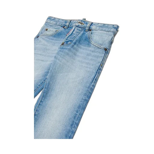 Dsquared2 Kids Logo Patch Straight Leg Jeans