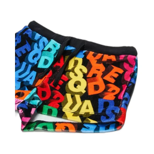 Dsquared2 Kids All-Over Logo Patterned Drawstring Shorts