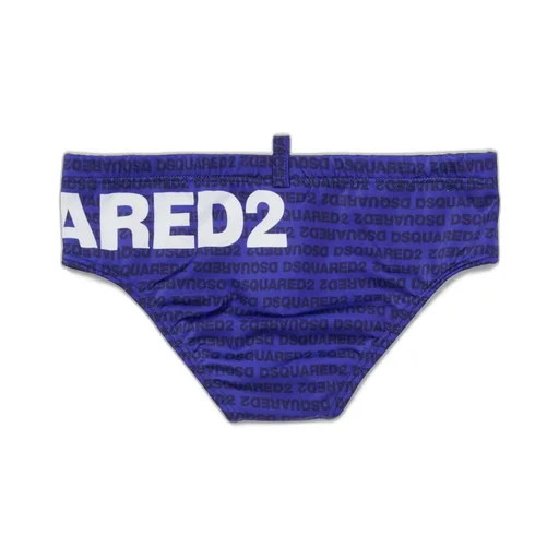 Dsquared2 Kids All-Over Logo Patterned Swim Trunks