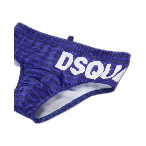 Dsquared2 Kids All-Over Logo Patterned Swim Trunks