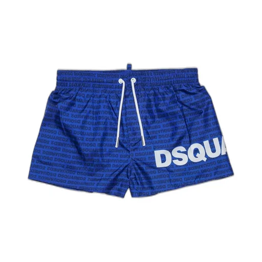 Dsquared2 Kids Logo Printed Drawstring Swim Shorts