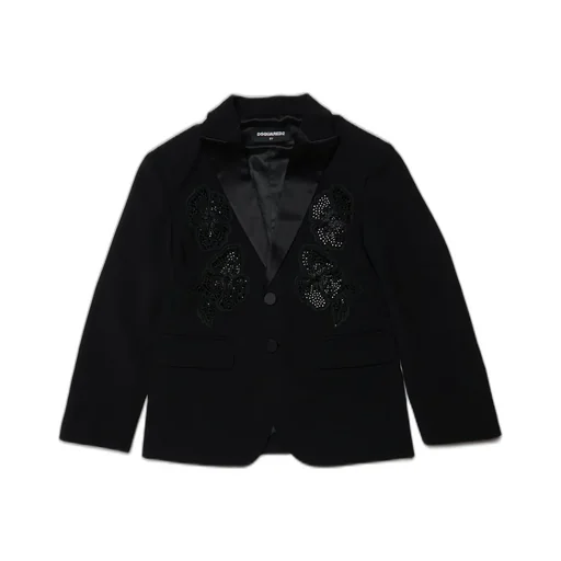 Dsquared2 Kids Floral-Embroidered Embellished Blazer