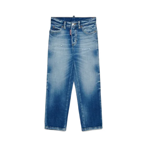 Dsquared2 Kids Distressed Straight-Leg Jeans