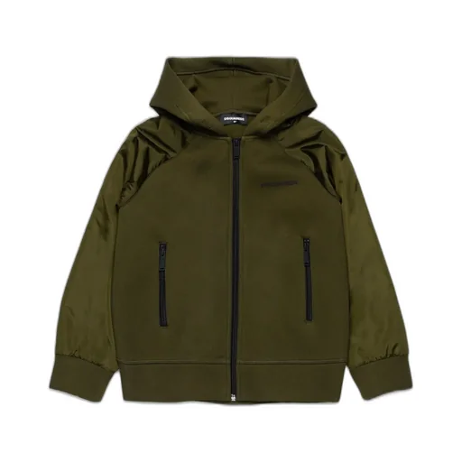 Dsquared2 Kids Ribbed Zipped Hoodie