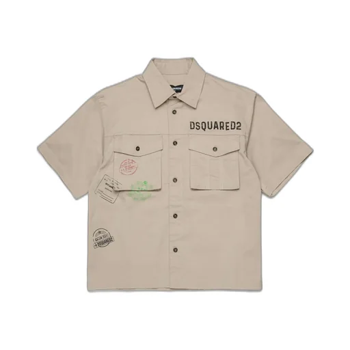 Dsquared2 Kids Logo Printed Short-Sleeved Shirt